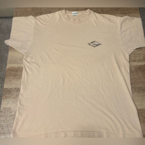 RARE VTG 1970s SINGLE STITCH FRUIT OF THE LOOM USA V NECK NAVY T SHIRT XS